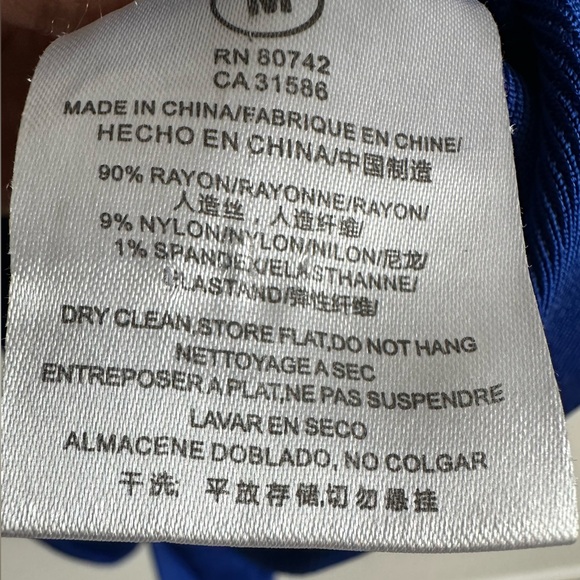 Royal Blue Off-Shoulder Bandage Dress Asymmetrical Hem Cocktail Dress Size M - Picture 3 of 5